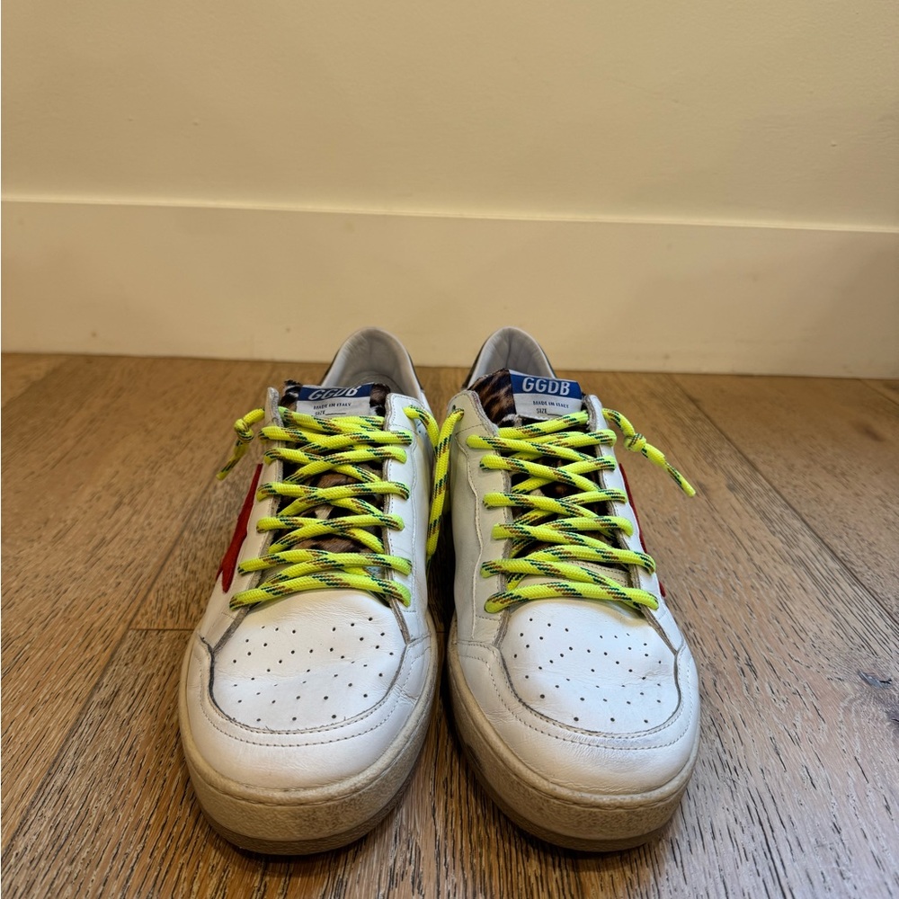 Golden Goose White, Red, Leopard, and Camo Sneakers - Exclusive Rare Design - Picture 2 of 10